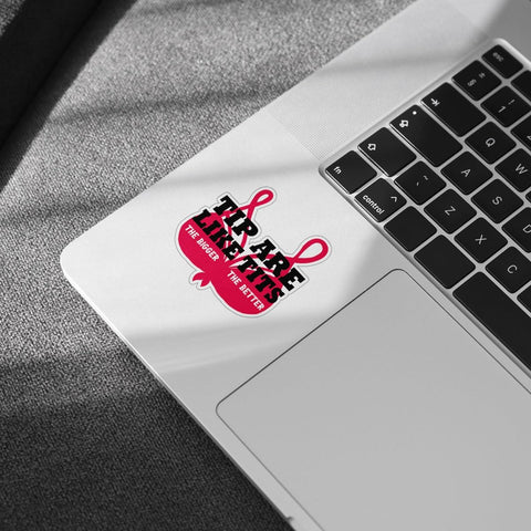 3Pcs Tips are Like Tits The Bigger The Better Sticker Funny Bartender Gift Tips Sticker Batender Care Tips are Like Tits Stickers for Tips Jar Decal for Laptop Bottle Phone Car Hard Hat 3"x3"