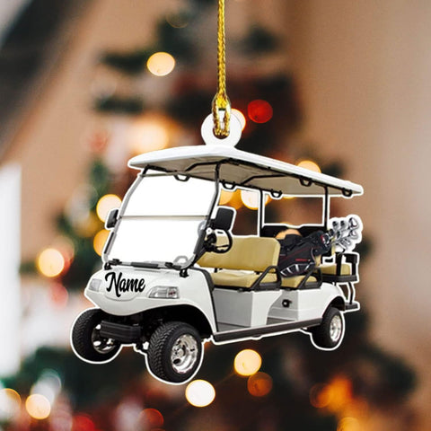 mostprints Personalized Golf Ornament Custom Golfer Ornaments Golf Christmas Ornaments Gifts for Golfer Golf Bag Golf Cart Golfcart Golf Ball Ornament Christmas Hanging Ornament (Style 5)