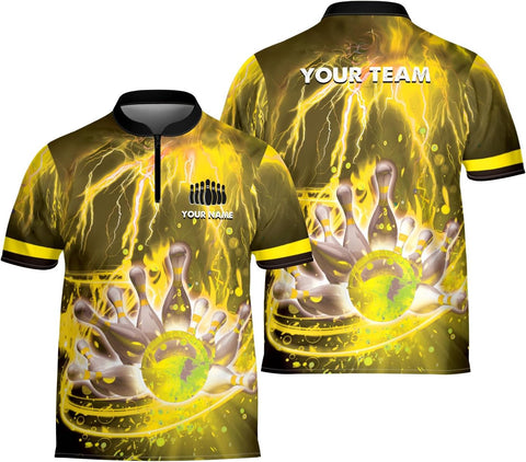 Ligthuy Personalized Bowling Jersey 3D, Bowling Shirts for Team, Bowling Shirt Unisex for Men Women, Bowling Shirts for Men