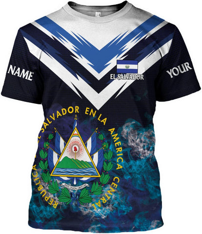 Personalized El Salvador Shirt Custom Camiseta de El Salvador Flag Shirt Men, Women Salvadorans Pride El Salvadore��a Gift