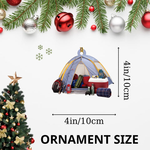 Artparel Personalized Camping Ornaments, Camping Christmas Ornaments, Camper Christmas Ornaments, Camping Ornaments for Christmas Tree, Camper Tree Ornament, Camper Gingerbread (Camping 5)
