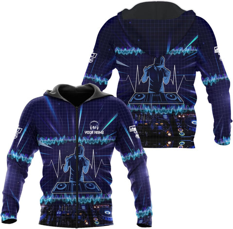 MAPrints Personalized DJ 3D T-Shirts, Custom Name DJ 3D Tee, EDM Music Festival Clothing, DJ Gift Birthday, DJ Gifts for Men