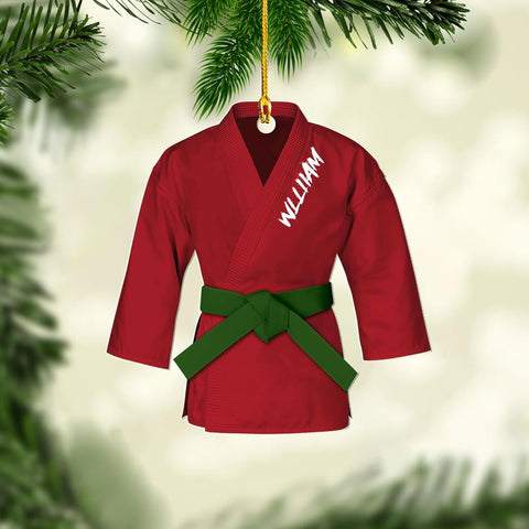 Artparel Personalized Karate Ornament Karate Uniform Ornaments Gifts for Karate Lovers Karate Gift Christmas Ornament 2024 Taekwondo Ornament Jiu Jitsu Ornament Gift for Karate (KRT7)