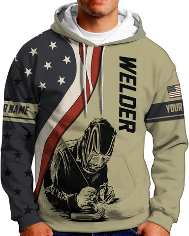 Mostprints Personalized Name Welding Shirt 3D, Custom Welding Shirts Gift, Welding Shirts, Welder Shirt for Men and Women