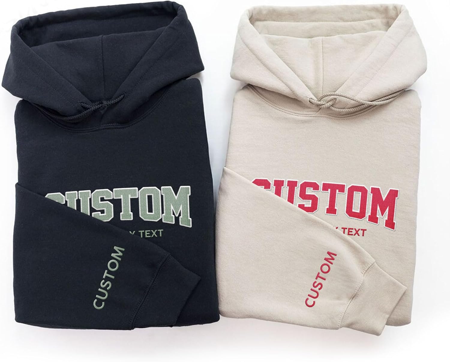 Suseaz Custom Embroidered Sweatshirts & Hoodie Design Your Own, Personalized Sweatshirts Hoodie, Add Your Own Custom Text