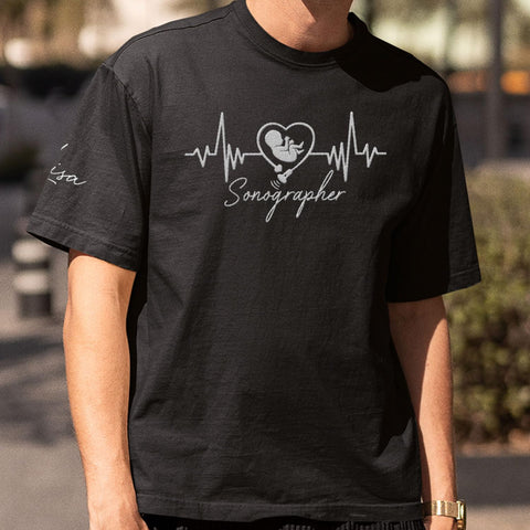 Custom Sonographer Embroidered Sweatshirt Ultrasound Tech Gifts For Women Sonography Technician Graduation Gift Sonographers