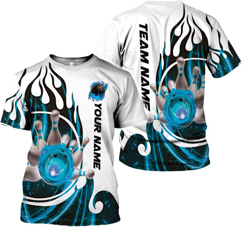 Mostprints Personalized Name Bowling Shirts for Men and Women 3D, Bowling Shirts for Team Bowling, Bowling Shirts Gift