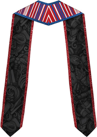 Pretyprints Custom Dominican Sash Graduation, Dominicans Flag Graduation Sash 2025, Dominican Republic Graduation Stole