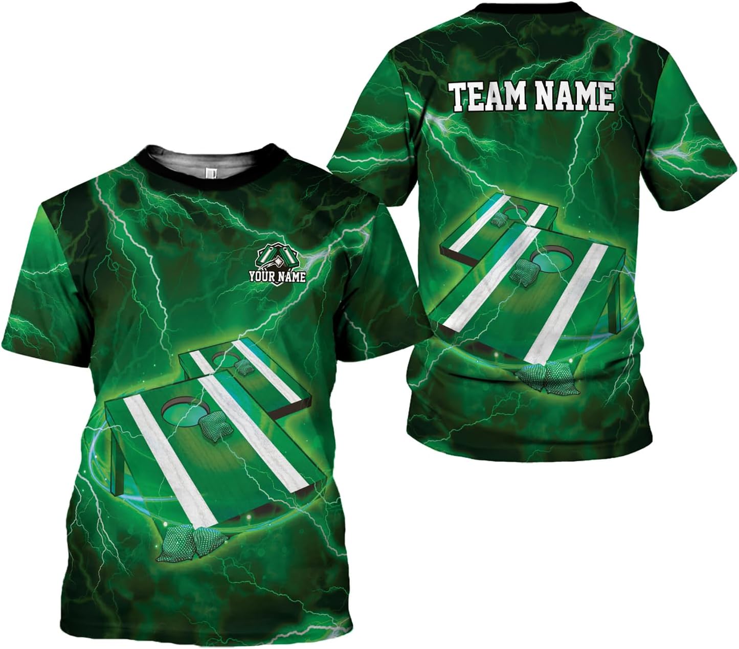 Artparel Personalized Cornhole 3D Player T-Shirt for Team Uniform Funny Gift Men Women