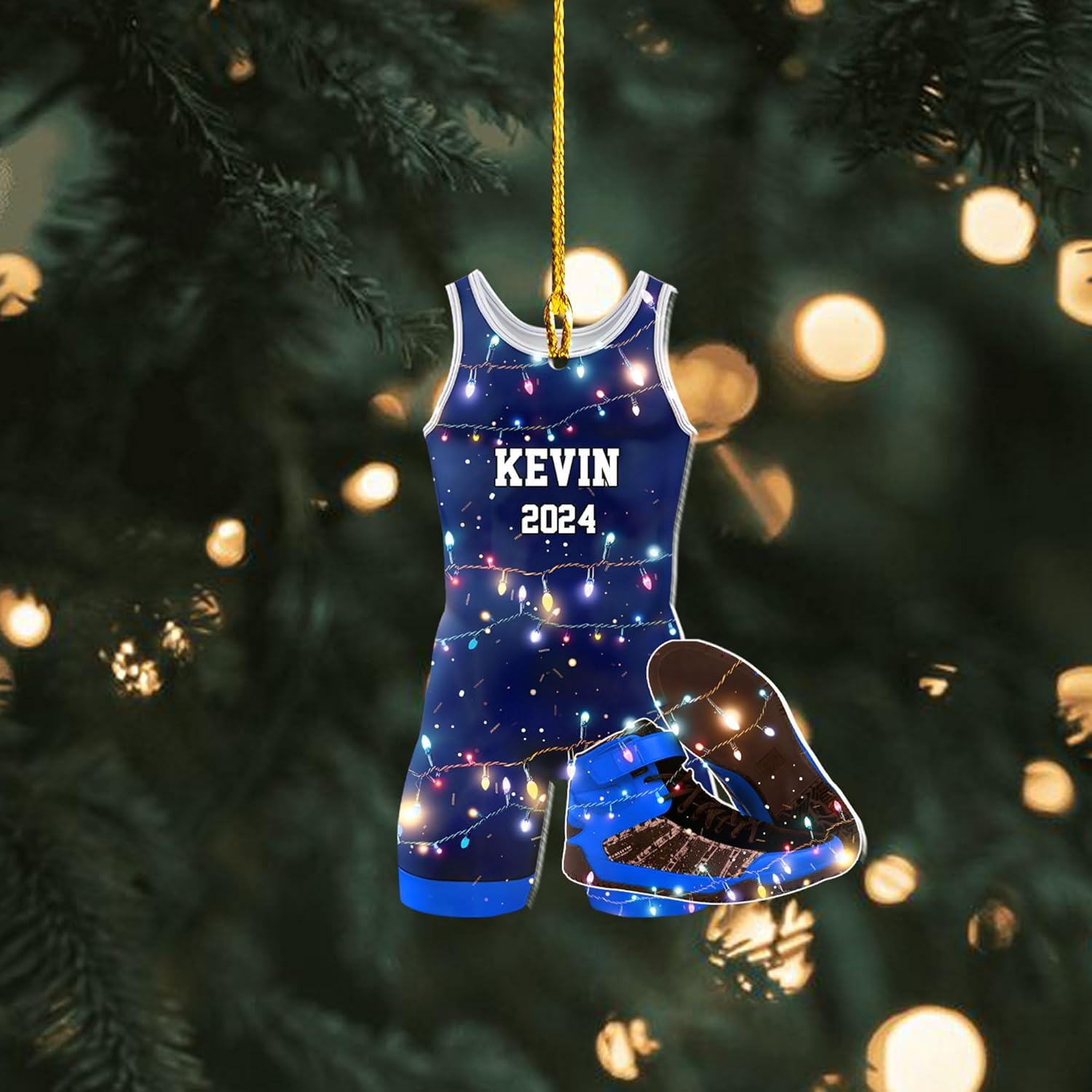 Personalized Wrestling Ornaments, Wrestling Christmas Ornament 2024, Boys Girls Wrestling Gifts Wrestler Christmas Ornaments, Wrestling Coach Gift for Wrestling Player Wrestling Helmet Ornament (W13)