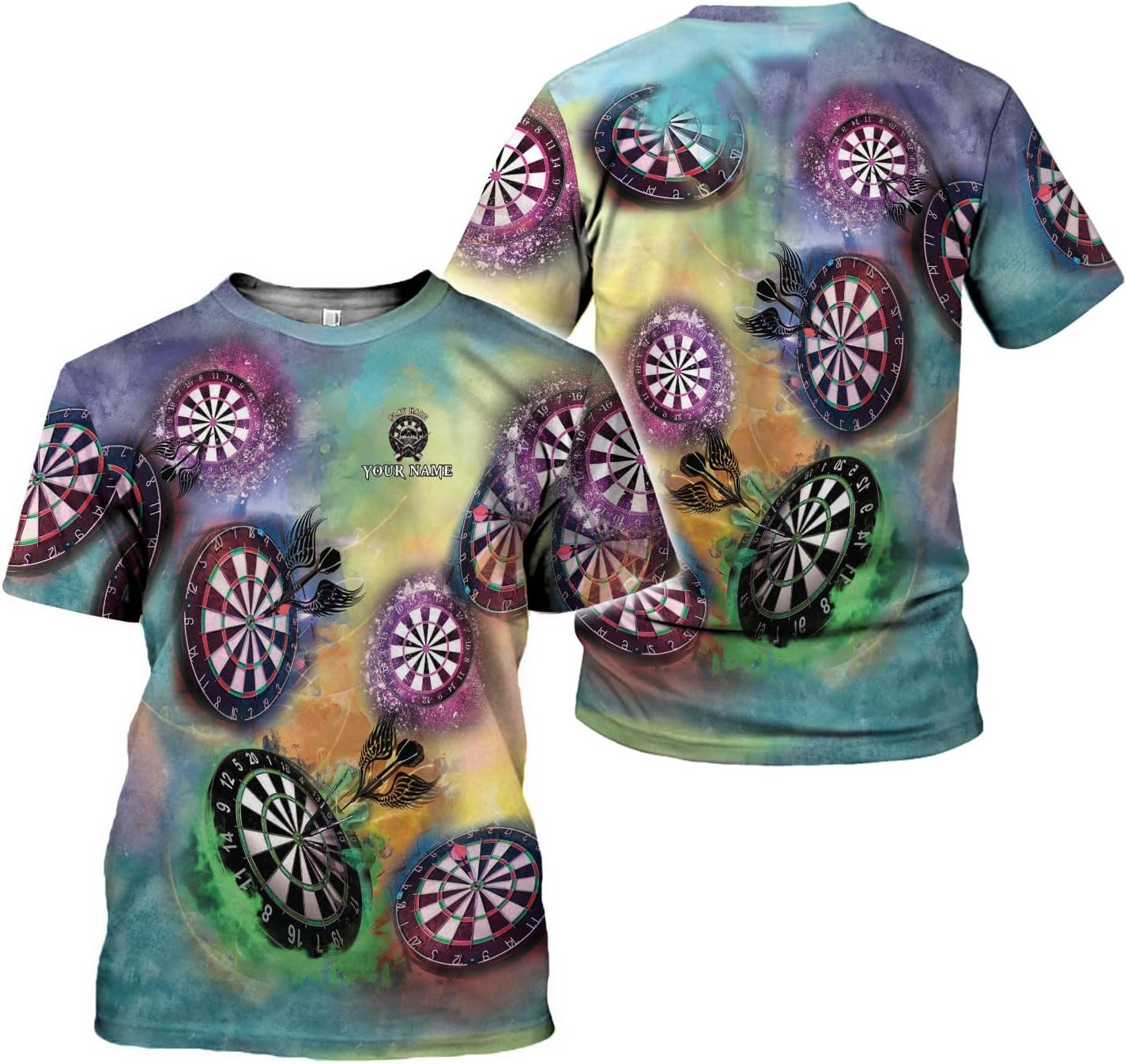 Personalized Name Dart Shirts 3D, Custom Mens Dart Shirts, Dart Shirts for Teams, Funny Dart T-Shirts for Men and Women
