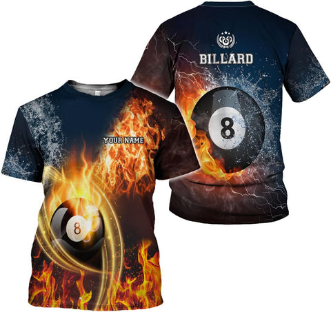 Mostprints Personalized Name Billiard Shirts 3D, Billiards Shirt 8 Ball Billiard Shirt Custom Men's Pool Men Women\u2026