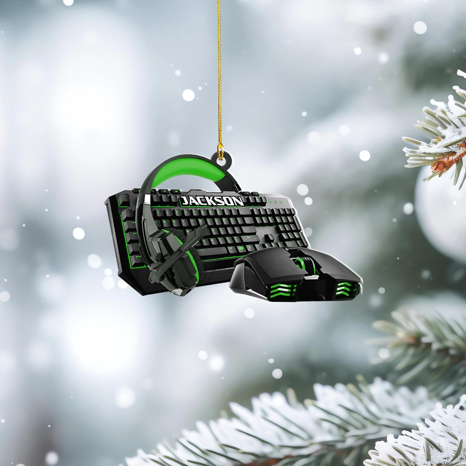 Personalized Computer Ornament, Pc Computer Christmas Ornament Gaming Ornaments Gaming Chair Ornament Headphone Ornament Computer Monitor Ornaments Gaming Computer Ornaments Xmas Gifts Boy Girl (PC7)