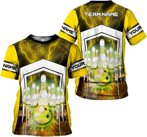 mostprints Personalized Name Bowling Shirts for Men & Women, Bowling Shirts for Team Bowling, Bowling Shirts Gift Unisex