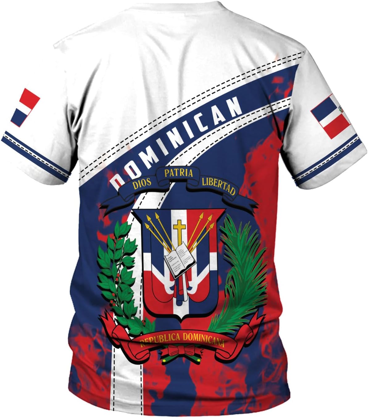 Ligthuy Personalized Dominican Shirt 3D, Dominican Republic Shirts, Dominican Flag Unisex Republica Dominicana Shirt S-5XL
