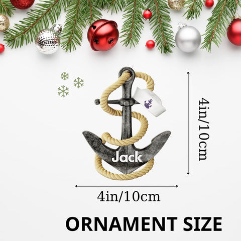 MoonArt Personalized Sailor US Navy Uniform Personalized Flat Acrylic Ornament Sailboat Wood Christmas Ornament - Personalized Sailing Ornament Sailboat Ornament Anchor Sail Boat Gift Sailor (SL11)