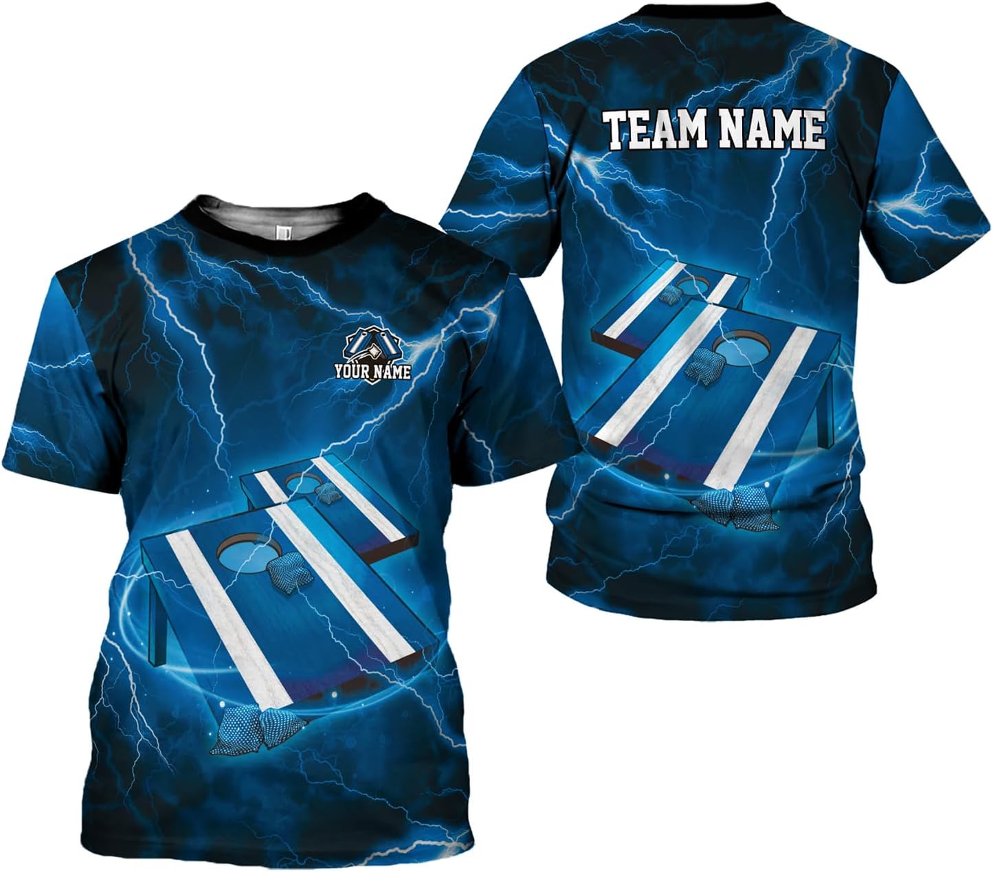 Artparel Personalized Cornhole 3D Player T-Shirt for Team Uniform Funny Gift Men Women