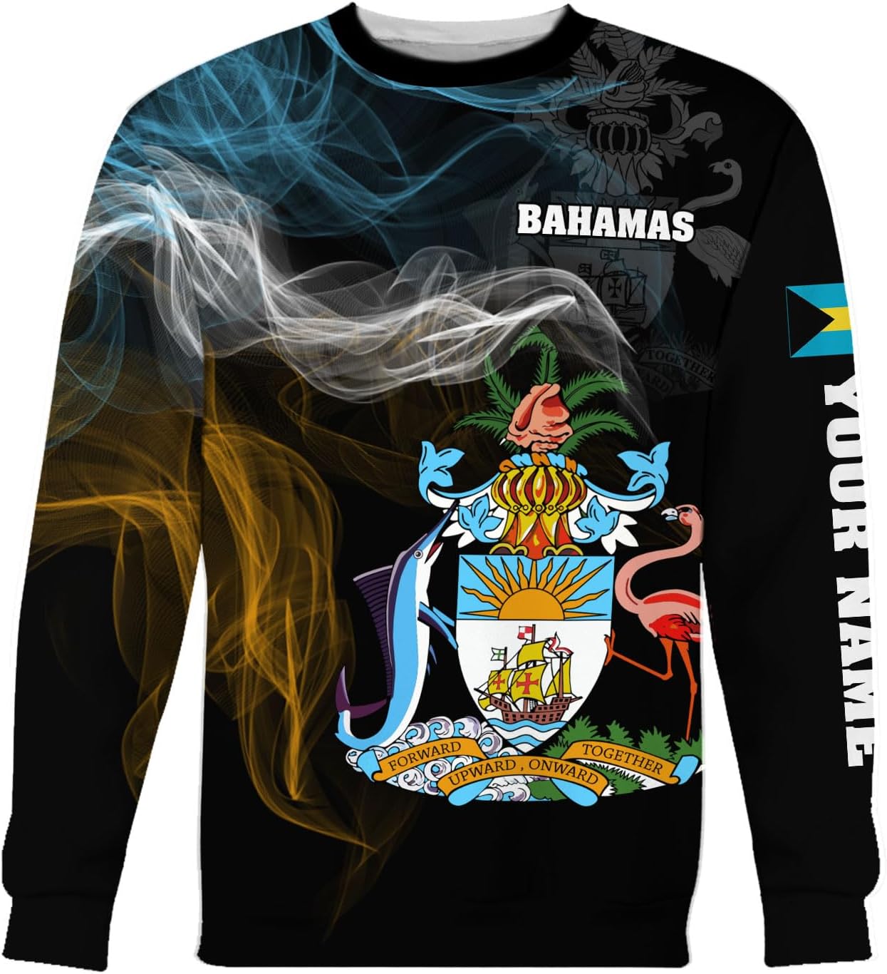 Personalized Bahamas Shirt 3D Custom Bahamas Flag Shirt for Men and Women Bahamas Pride Shirt