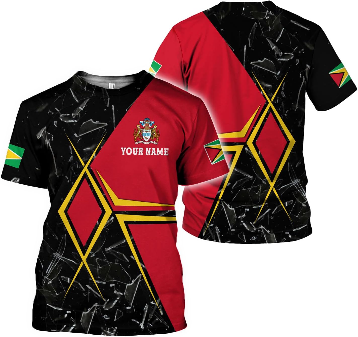 Parvii Personalized Guyana Shirts, Guyana Pride Tshirt, Guyanese Guyana Flag Shirt, Guyana Shirt for Men & Women, Guyana Gift