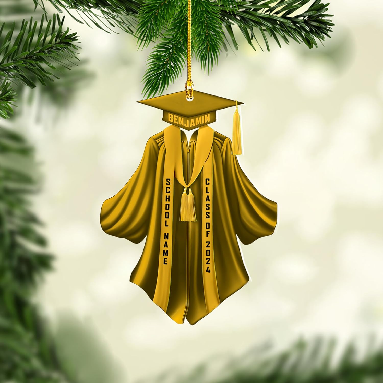 AOVL Graduation Ornament, Graduation Ornaments Class of 2023, Graduation Cap and Scroll Xmas Gift, Graduation Christmas Xmas Tree Ornaments, Gifts for Graduate, School Ornaments (Gra1)