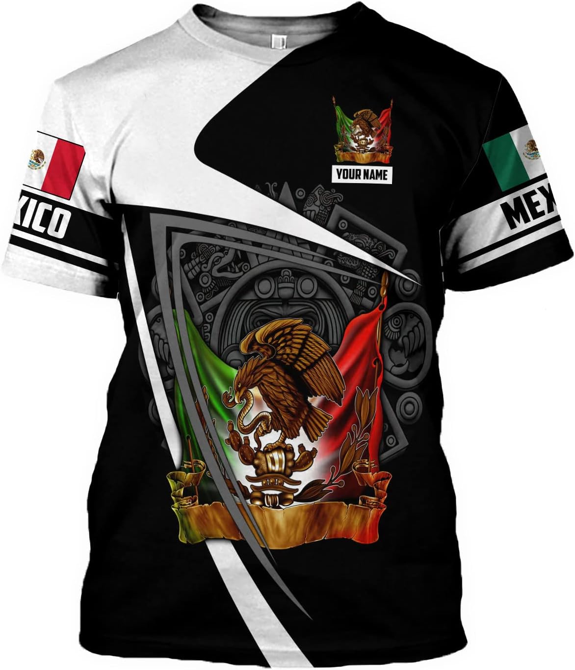 Mostprints Personalized Name Mexican Hoodie 3D, Mexican Hoodies for Men, Unisex Mexico Hoodie, Mexico Hoodies for Men