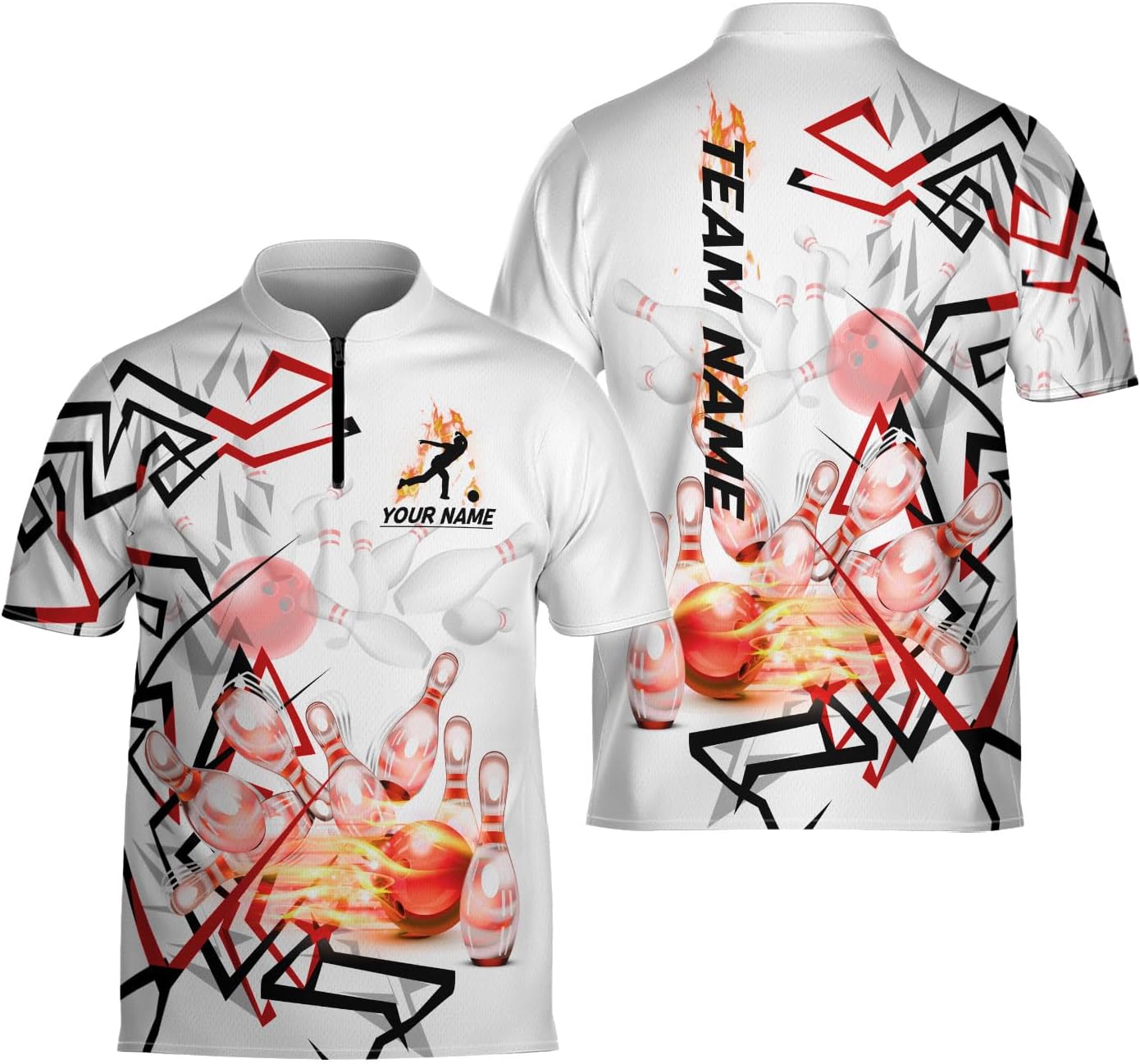Ligthuy Personalized Bowling Jersey 3D, Bowling Shirts for Team, Bowling Shirt Unisex for Men Women, Bowling Shirts for Men