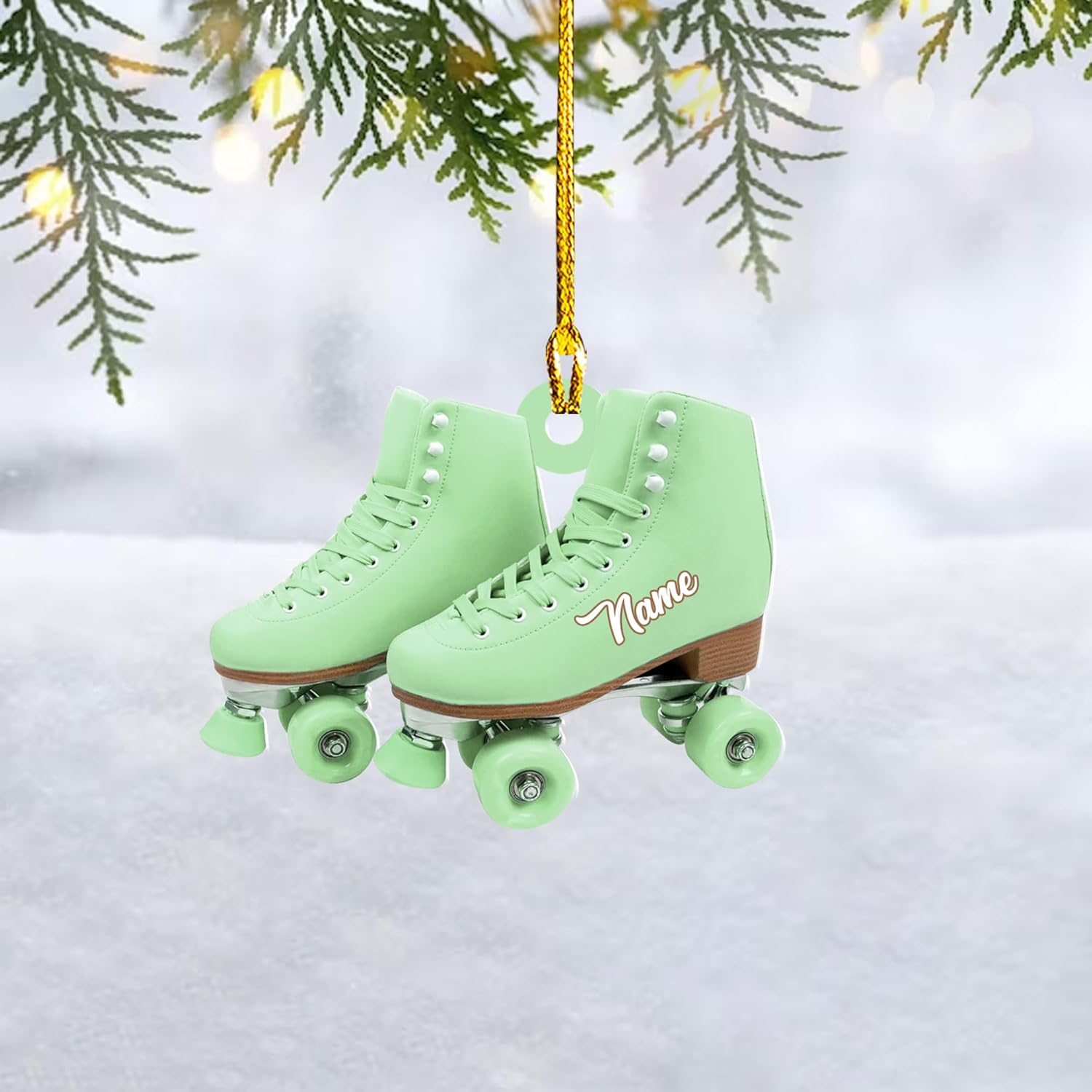 AOVL Custom Roller Skate Ornaments 2024 Roller Skate Christmas Ornament Roller Skate Ornaments for Christmas Tree Roller Skate Ornament Gift for Roller Skate Lovers Roller Skates Christmas (RS4)