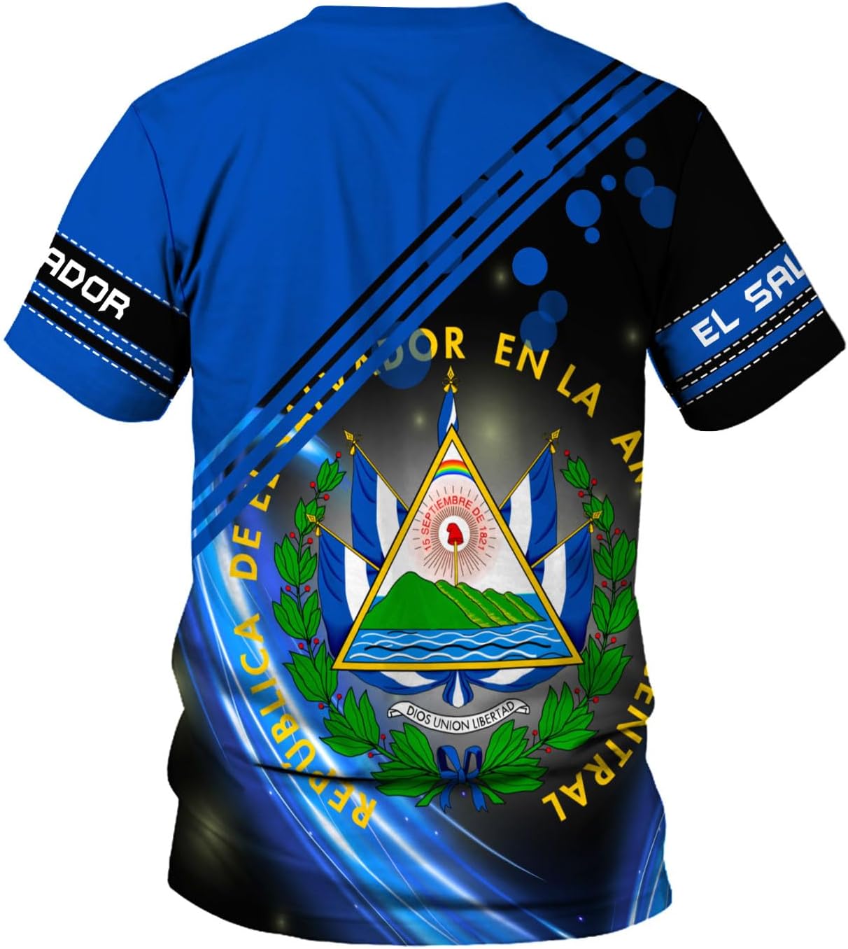 Ligthuy Personalized Name El Salvador Shirt 3D, El Salvador Flag Shirt for Men Women, Unisex T-Shirts S-5XL