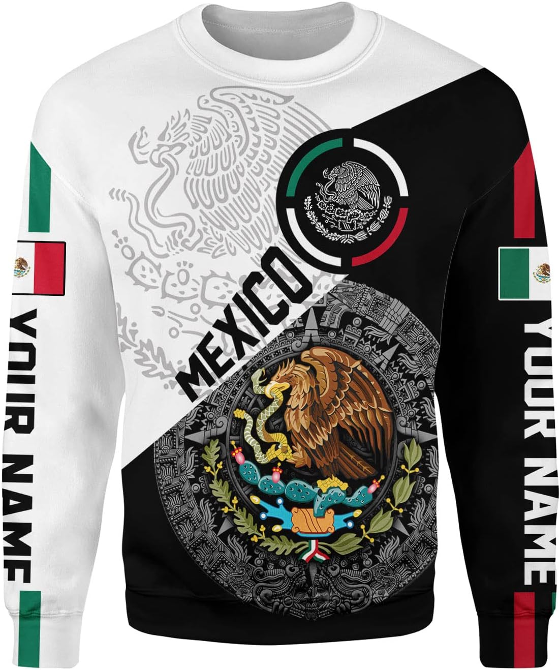 Personalized Name Mexican Hoodie 3D, Customized Mexican Hoodies for Men, Unisex Mexico Hoodie, Mexico Hoodies for Men