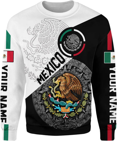 Mostprints Personalized Name Mexican Hoodie 3D, Customized Mexican Hoodies for Men, Unisex Mexico Hoodie, Mexico Hoodies for Men