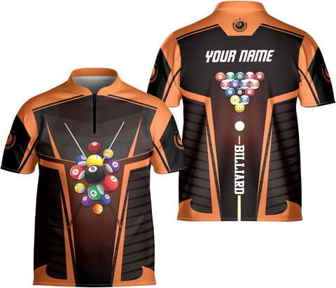 Artparel Personalized Billiard Jersey 3D Billiard Shirts for Men Billiard Bowling Jersey Billiards 9 Ball Pool Shirts for Men