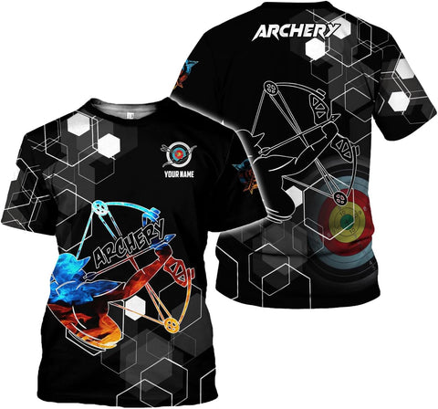 Artparel Personalized Archery Shirt 3D Archery Target Bow Archery Shirts for Men Women Archer Archery Lovers T-Shirt S-5XL