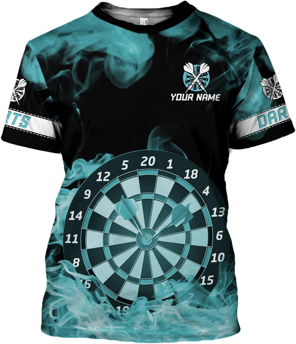 HomeDesign Personalized Dart Shirts, Darts Shirts for Men, Dart Jerseys for Teams, Dartboard Players Shirt Darts Board Gift