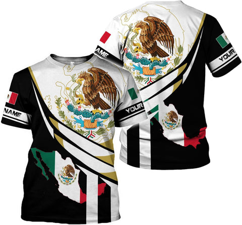 Mostprints Personalized Name Mexican Shirts for Men 3D, Customized Mexico Shirts for Men, Mexico Shirts for Women Mexico Shirt