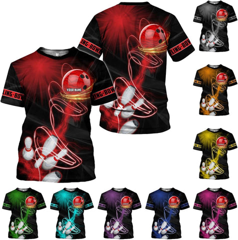 mostprints Personalized Name Bowling Shirts for Men & Women, Bowling Shirts for Team Bowling, Bowling Shirts Gift Unisex