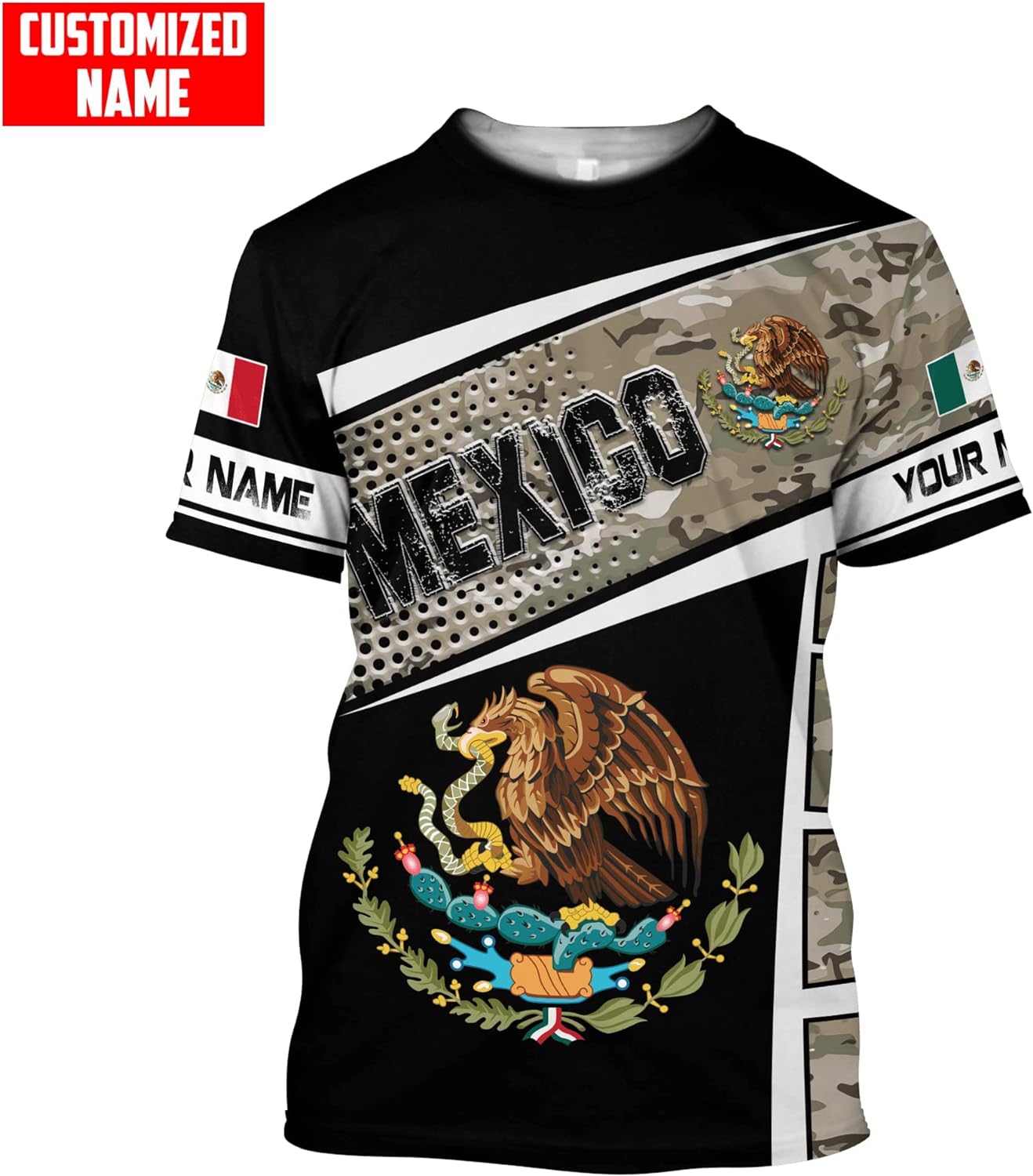 Personalized Name Mexican Hoodie 3D, Customized Mexican Hoodies for Men, Unisex Mexico Hoodie, Mexico Hoodies for Men, Women