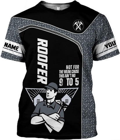 Personalized Roofer Tshirt, Roofing Shirt Men, Gift for Roofer 3D All Over Printed Tshirt, Gift for Father's Day and Birthday