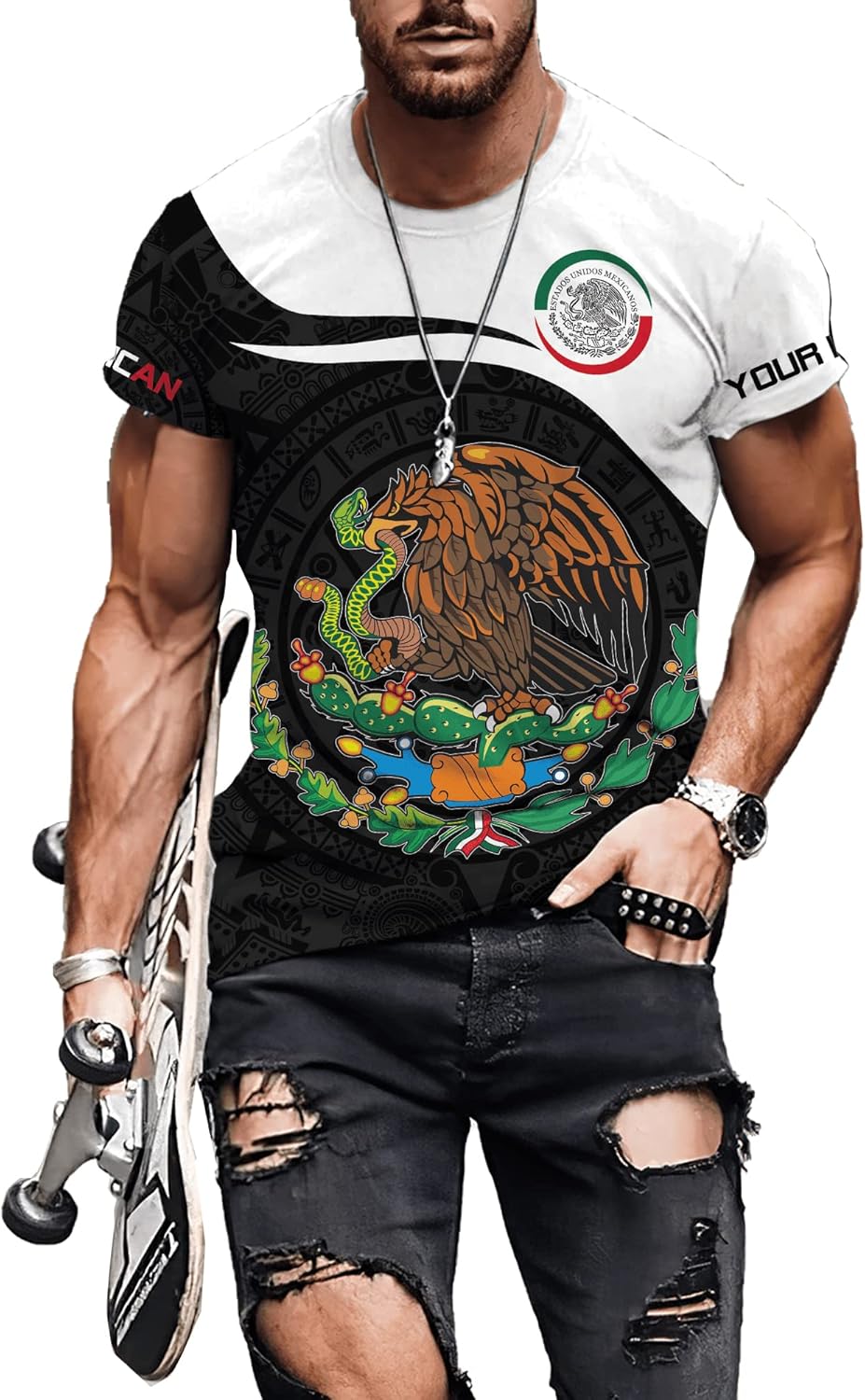Personalized Name Mexican Hoodie 3D, Customized Mexico Hoodies for Men & Women
