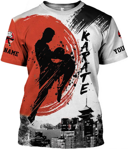 MAPrints Personalized Karate 3D Tshirt Cool Karate Gift for Boys Girls Karate Lovers T-Shirt Karate Shirts Uniform Size S-5XL