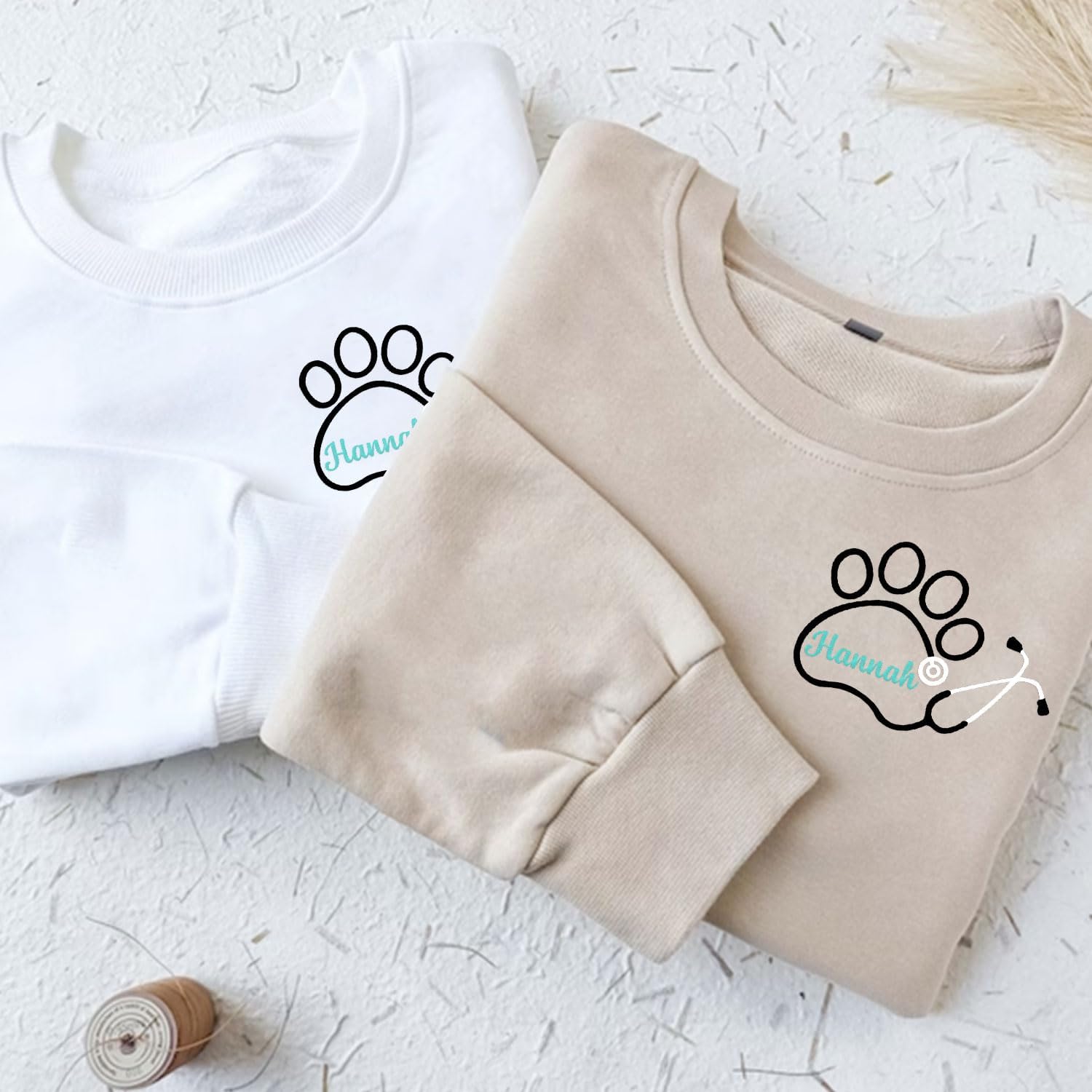 Personalized Veterinarian Embroidered Sweatshirt, Custom Vet Tech Shirt, Veterinary Technician Week Gifts, Veterinary Gifts