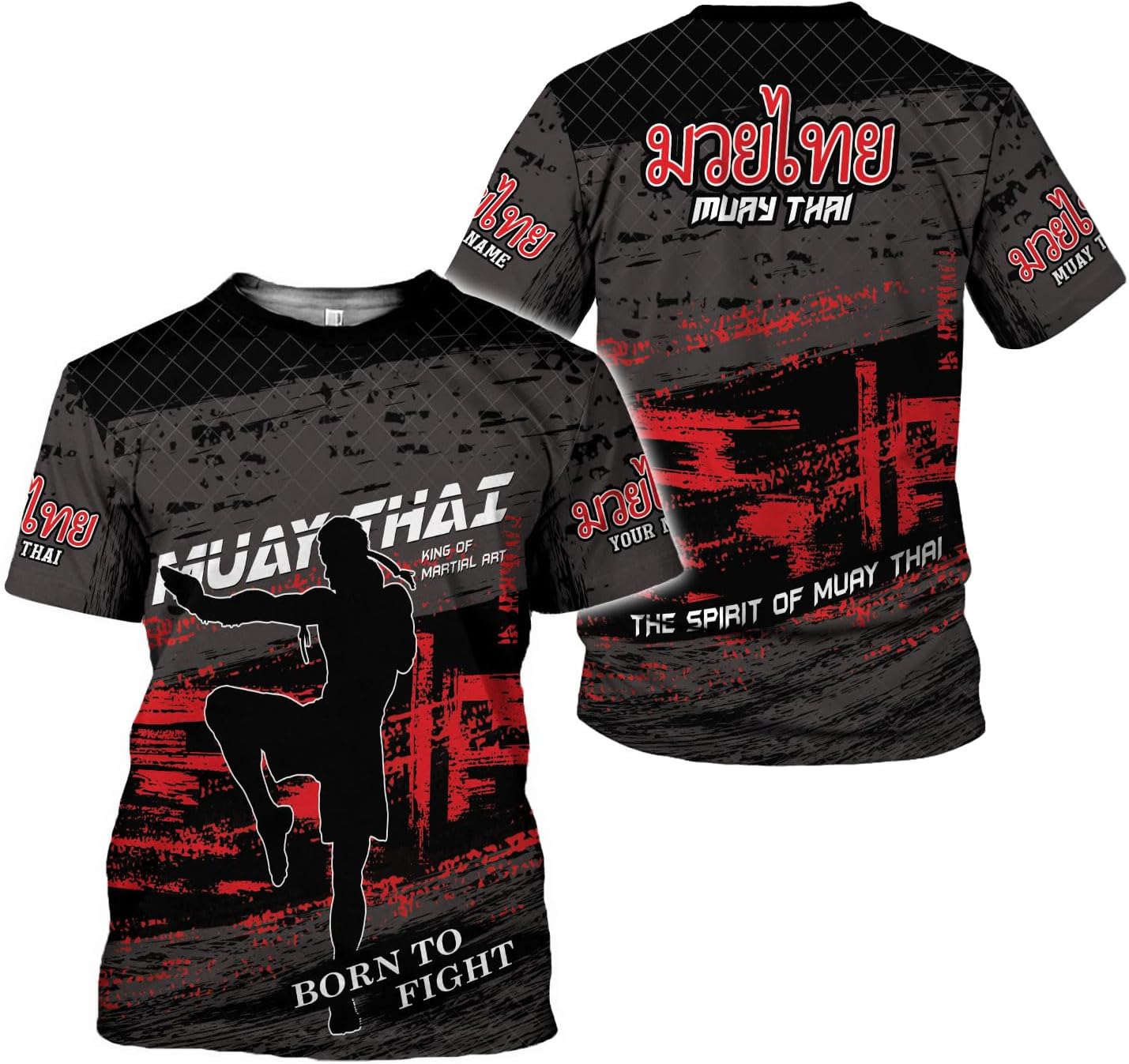 MAPrints Personalized Name Boxing Hoodies, Muay Thai Pride Sweatshirt
