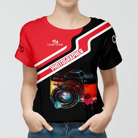 HomeDesign Personalized Photography Shirt Photographer Shirts Photographic Camera Tshirt Men & Women Photographer Gifts