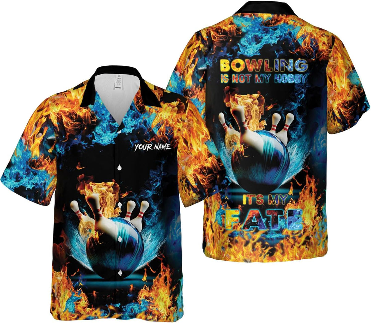 Mostprints Personalized Name Bowling Hawaii Shirts for Men and Women 3D, Bowling Shirts for Team Bowling, Bowling Shirts Gift