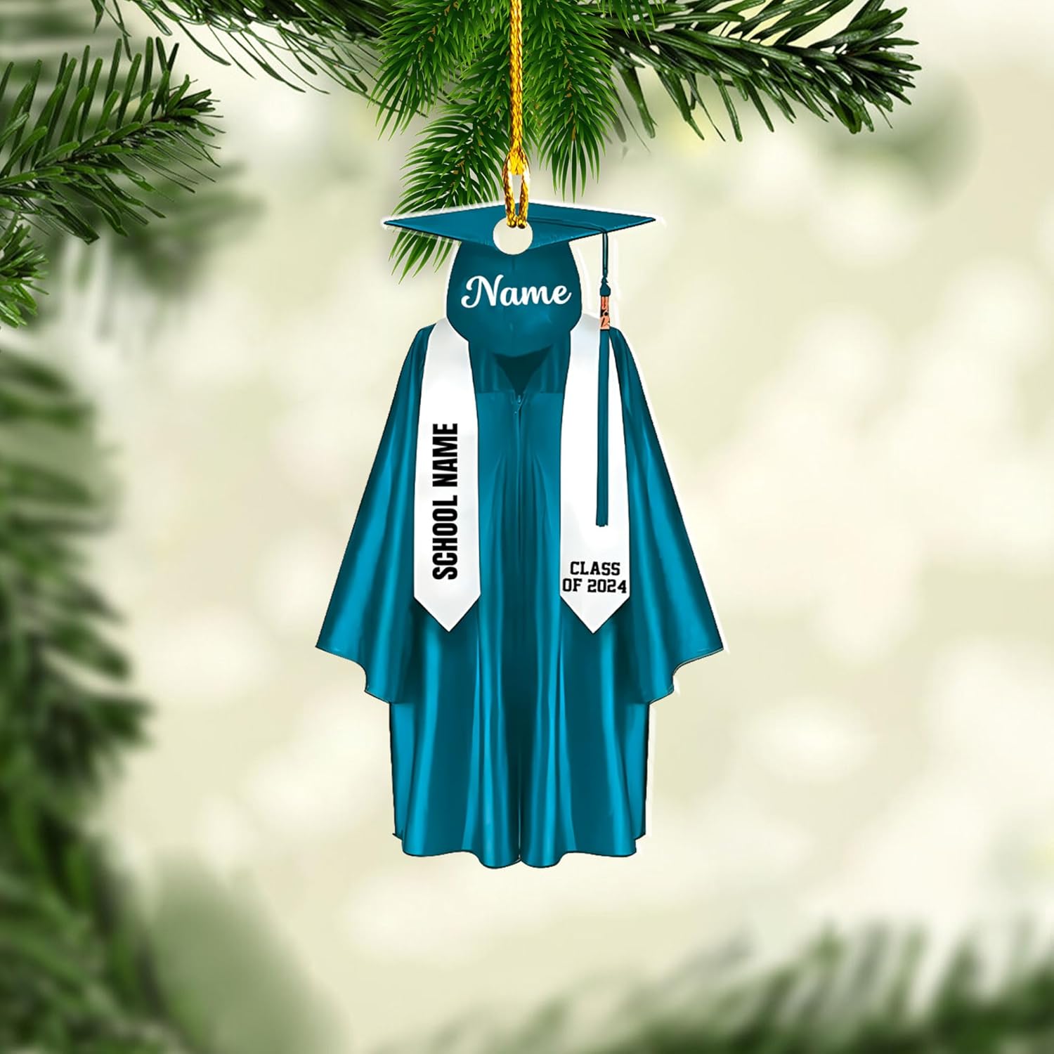 AOVL Graduation Ornament, Graduation Ornaments Class of 2023, Graduation Cap and Scroll Xmas Gift, Graduation Christmas Xmas Tree Ornaments, Gifts for Graduate, School Ornaments (DGRA5)