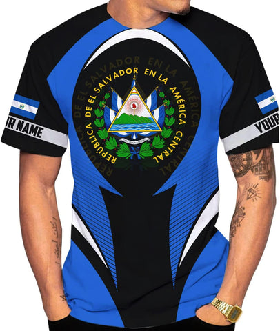 AOVL Custom El Salvador 3D Shirt for Men Camiseta De El Salvador Flag Shirt Salvadorans Pride Jersey El Salvadoreña Tshirt