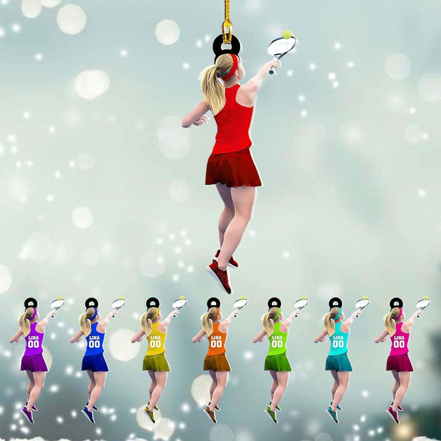 Royal Fight Personalized Tennis Christmas Ornaments Gifts for Tennis Lovers Tennis Player Ornaments Tennis Christmas Ornament (Tennis 2)