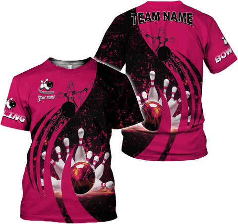 Rivelus Personalized Name Bowling Shirts for Men and Women 3D, Bowling Shirts for Team Bowling, Bowling Shirts Gift