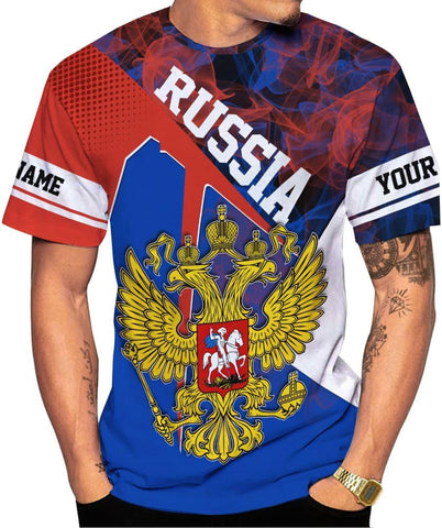 Personalized Russia Shirts Russian Shirt Russian Unisex Shirts Russia Flag Pride Shirts Russia Flag Coat of Arms Shirts