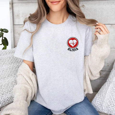 Leeprints Custom Emergency Department Embroidered Sweatshirt, Er Nurse Shirt, Emergency Nurse Hoodie, Rn Shirt Gifts