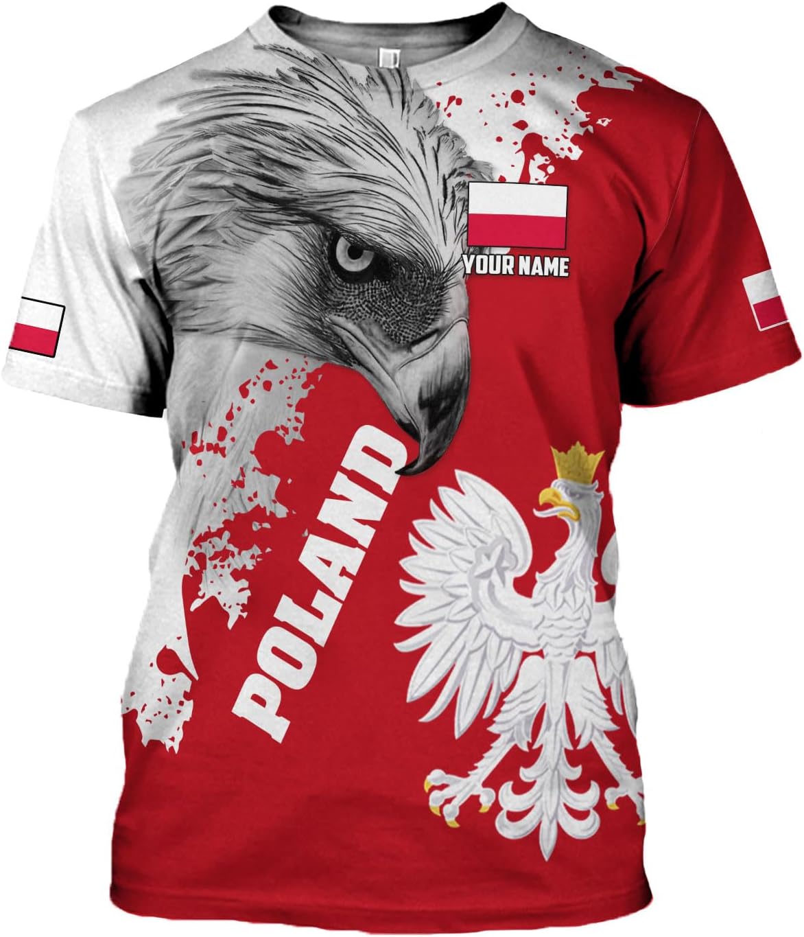 Parvii Personalized Poland Shirt Women & Men, Polska Tshirt Women Poland Shirt 3D, Poland Pride Shirts, Polish Eagle Polska